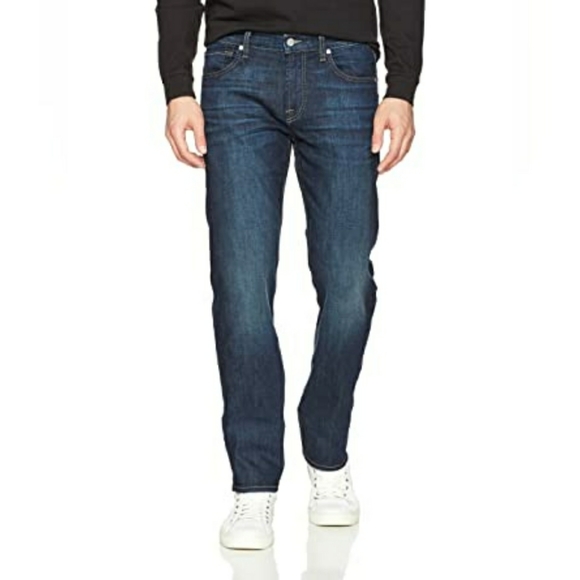 🔥SOLD🔥 7FAMK Mens Standard Straight Dark Jeans